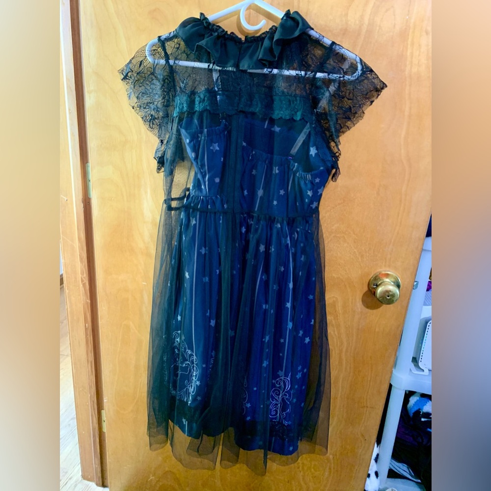 Navy blue and black Lolita dress